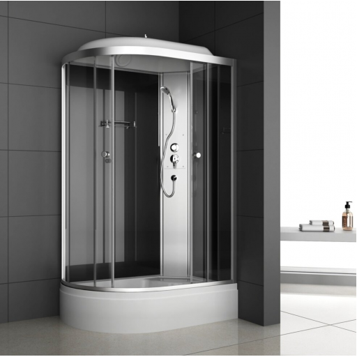 Душевая кабина ODA-8406P с средним поддоном 120х80 см тонированное стекло правая Душевая кабина ODA-8406P с средним поддоном 120х80 см тонированное стекло правая